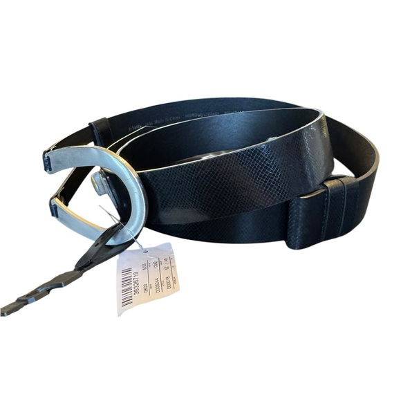 CJ Banks Black and Silver Woman’s Belt 2X/3X - Picture 5 of 6